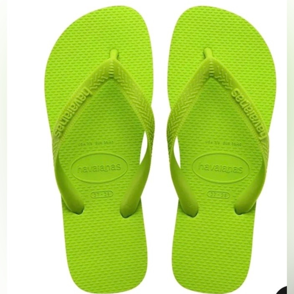 Havaianas Neon Green Flip Flops